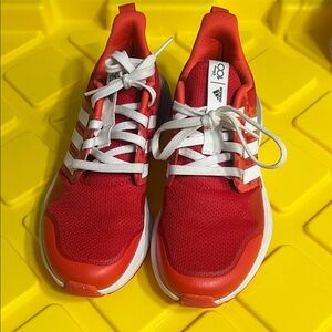 Adidas Kids Red and White Sneakers